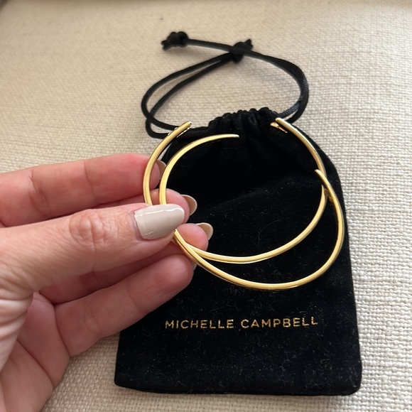 Set of 2 Michelle Campbell Gold Talon Bangle Bracelets - Picture 5 of 5